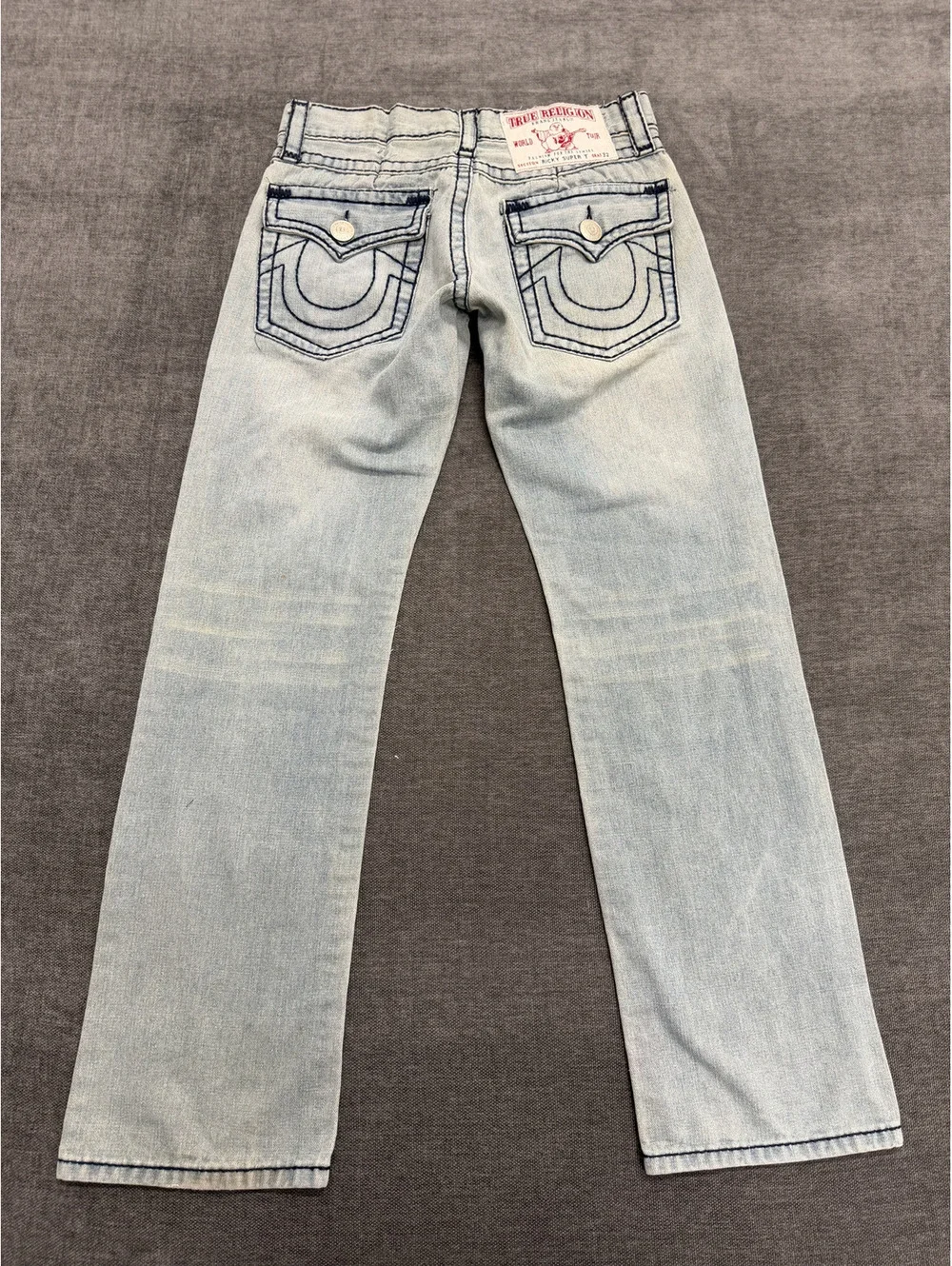 True Religion Light Wash Denim Jeans Size 32 Made in USA